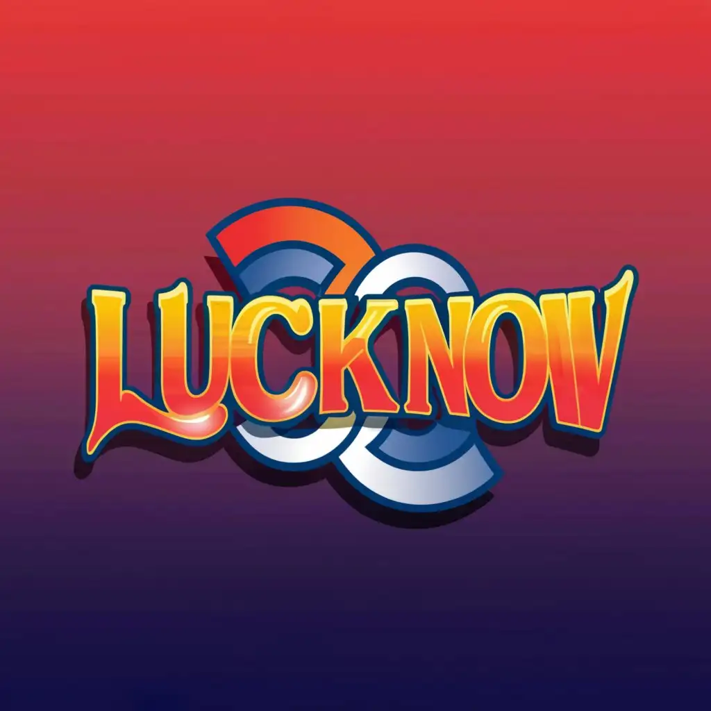 a logo design,with the text "LUCKNOW", main symbol:RED,MONEY SIGN,BACKGROUND , COLORFUL,Moderate,clear background