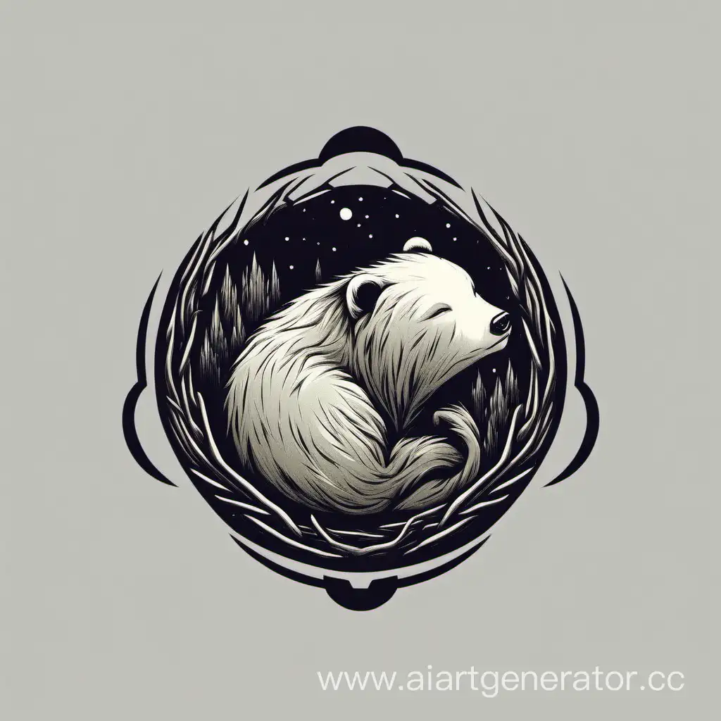 Natures-Slumber-Bear-in-Winter-Hibernation-Logo