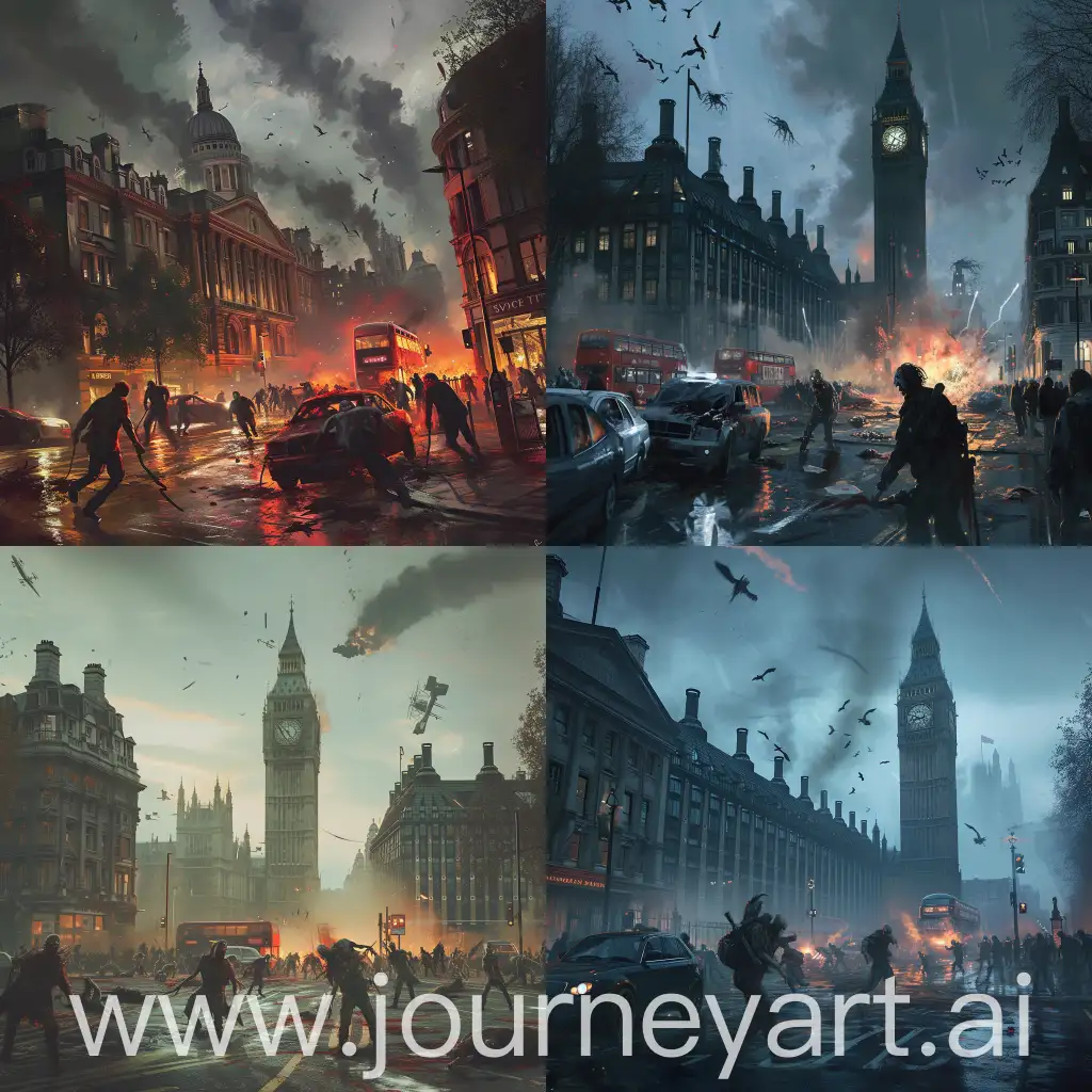 Dystopian-Central-London-Zombie-Battle-Scene