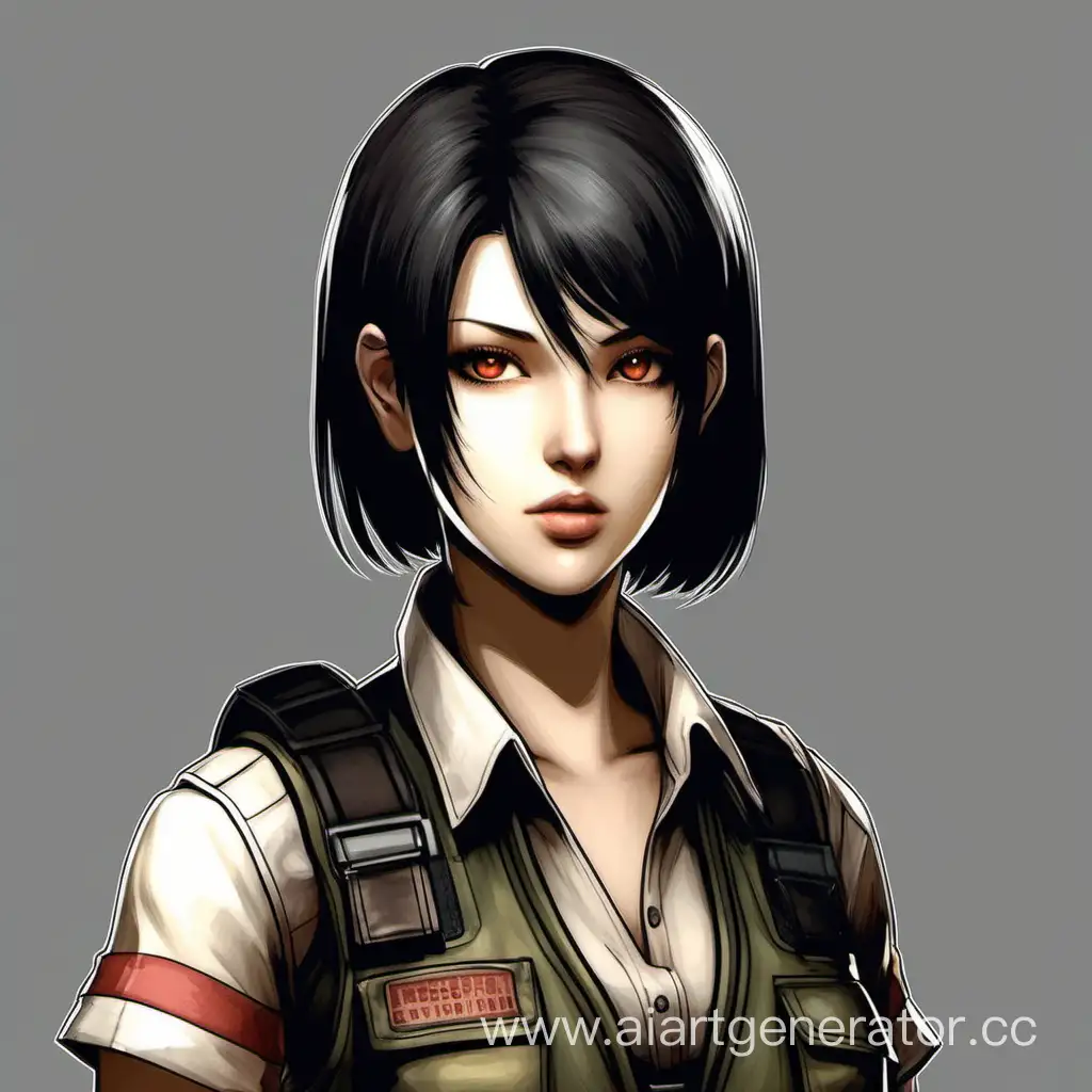 Resident-Evil-Inspired-Girl-with-Bob-Cut-and-Vest