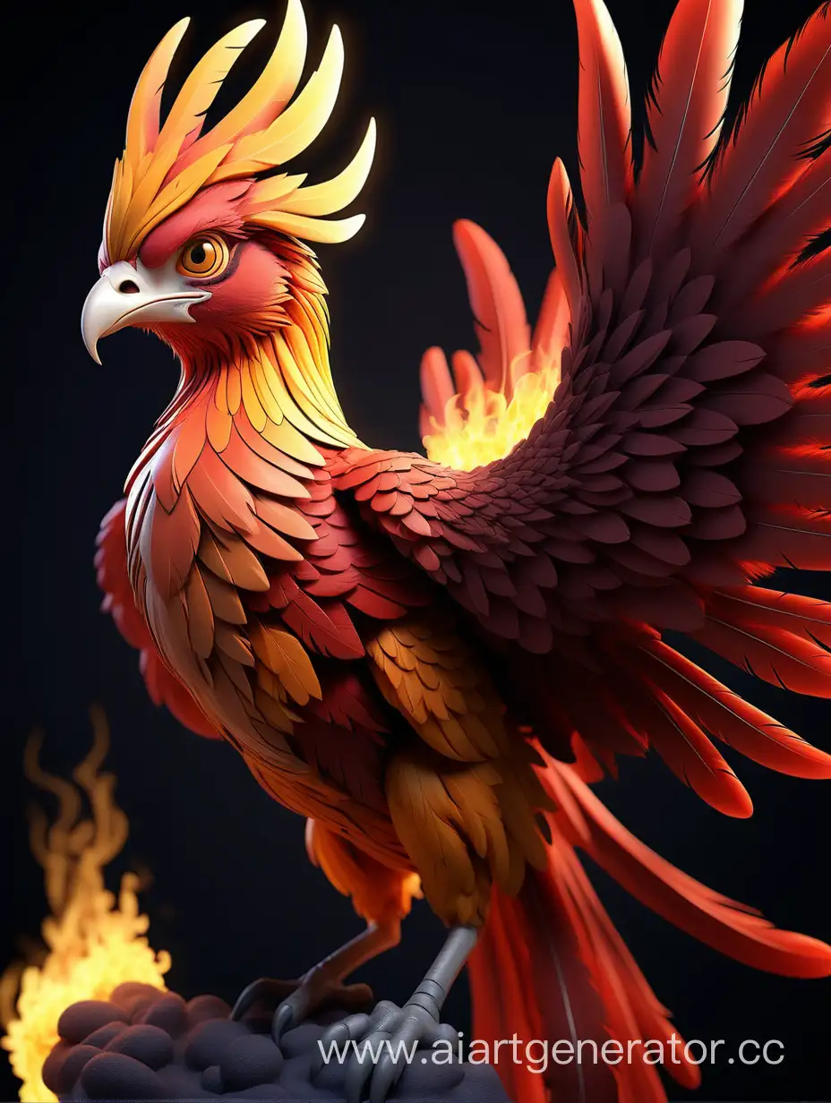 Majestic-Phoenix-Vibrant-Firebird-with-Intricate-Feathers