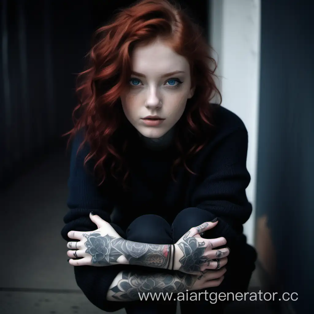 Mysterious-RedHaired-Girl-with-Striking-Tattoos-in-Edgy-Attire