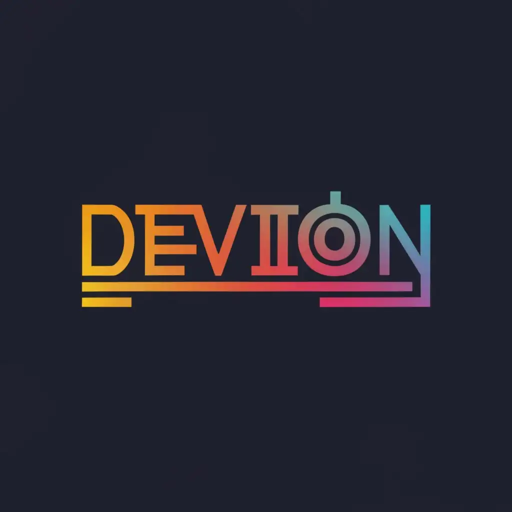 logo, Gaming playing, with the text "Devion", typography, be used in Internet industry
