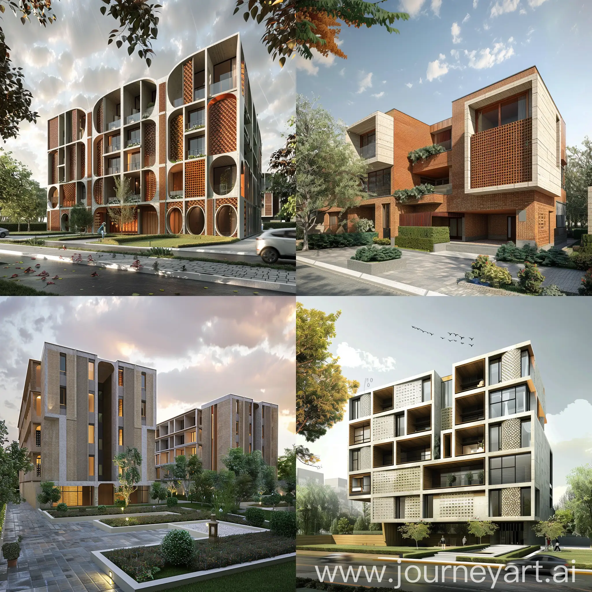 Architectural design of residential complex with Iranian design and Iranian identity for Iranians