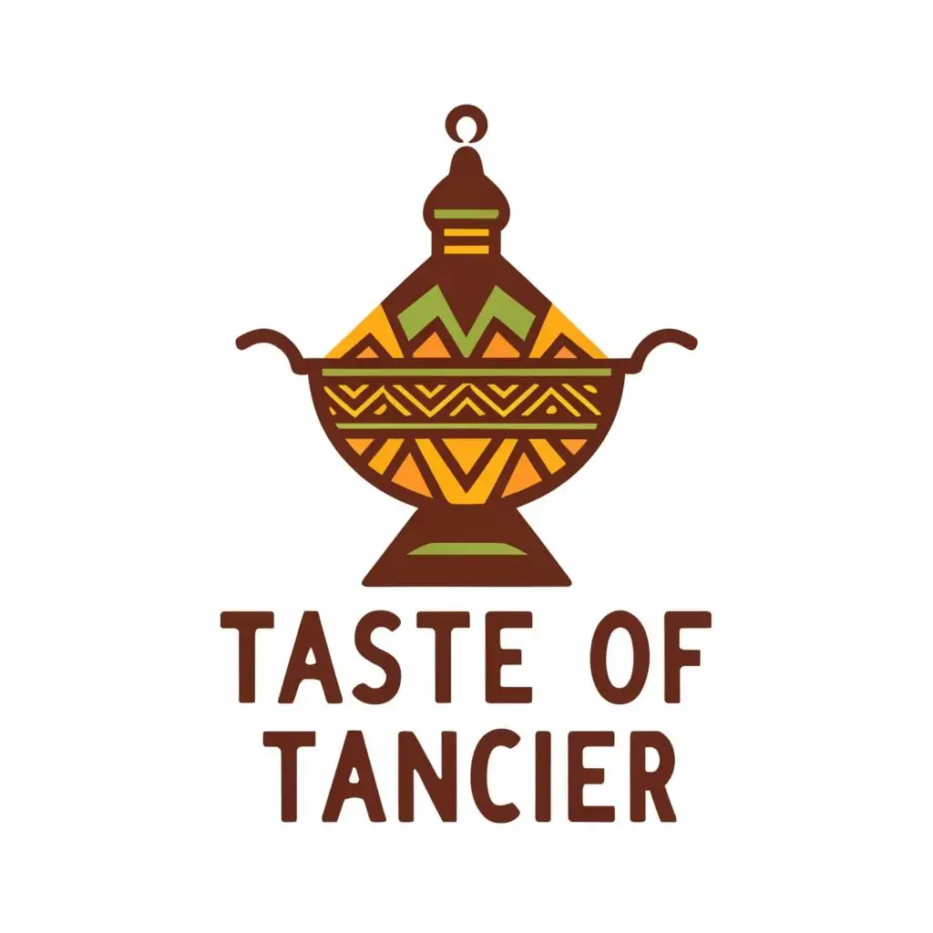 logo, tajine, with the text "Taste of Tangier", typography, be used in Restaurant industry