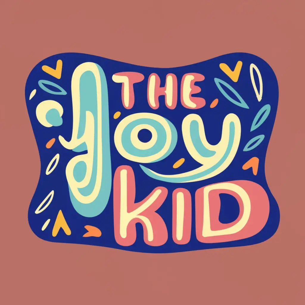 logo, the joy kid, with the text "the joy kid", typography