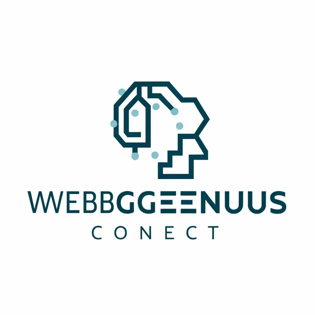 a logo design,with the text "Web Genius Connect", main symbol:Smart Solutions, Seamless Connections,complex,be used in Technology industry,clear background