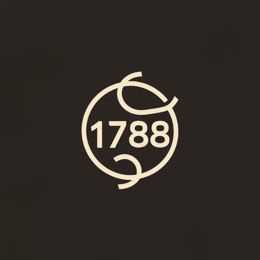 a logo design,with the text "1788", main symbol:Circle,square,Moderate,clear background
