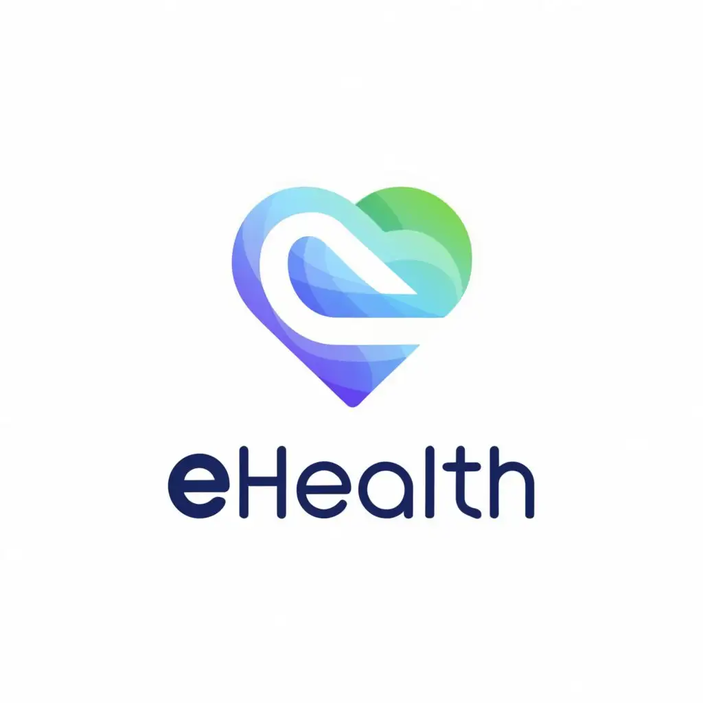 a logo design,with the text "EHealth", main symbol:heart,Moderate,be used in Medical Dental industry,clear background