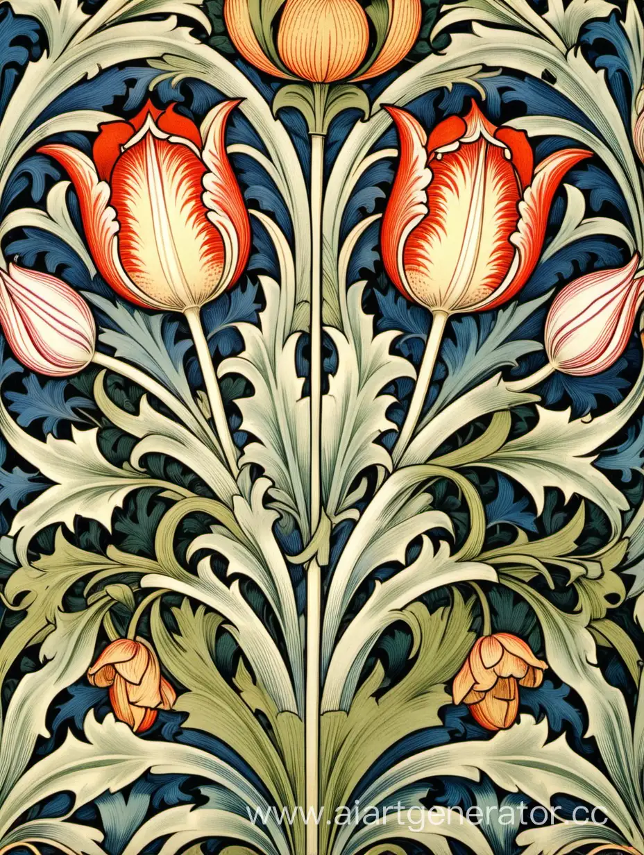 Detailed-Vintage-Art-Nouveau-Floral-Pattern-by-William-Morris