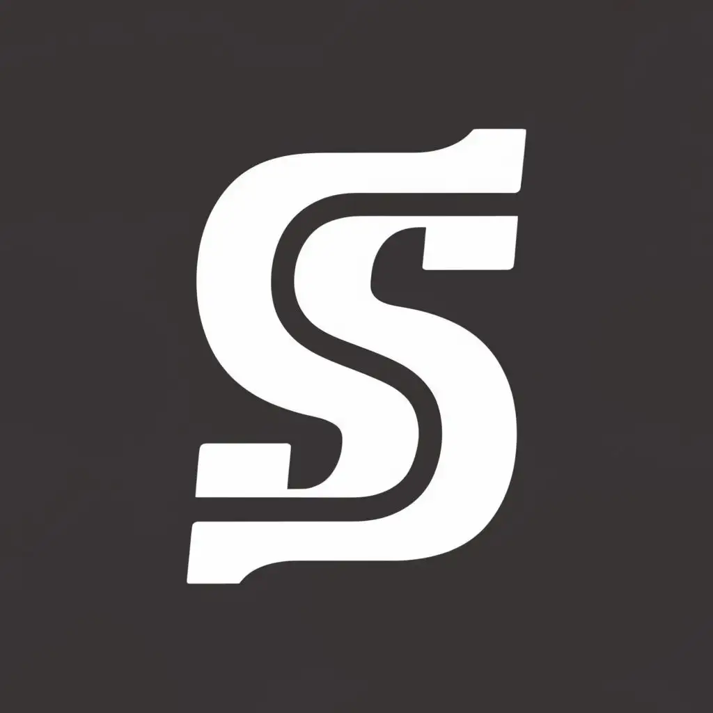 logo, Something like the letter S in the form of <$>, with the text "___", typography