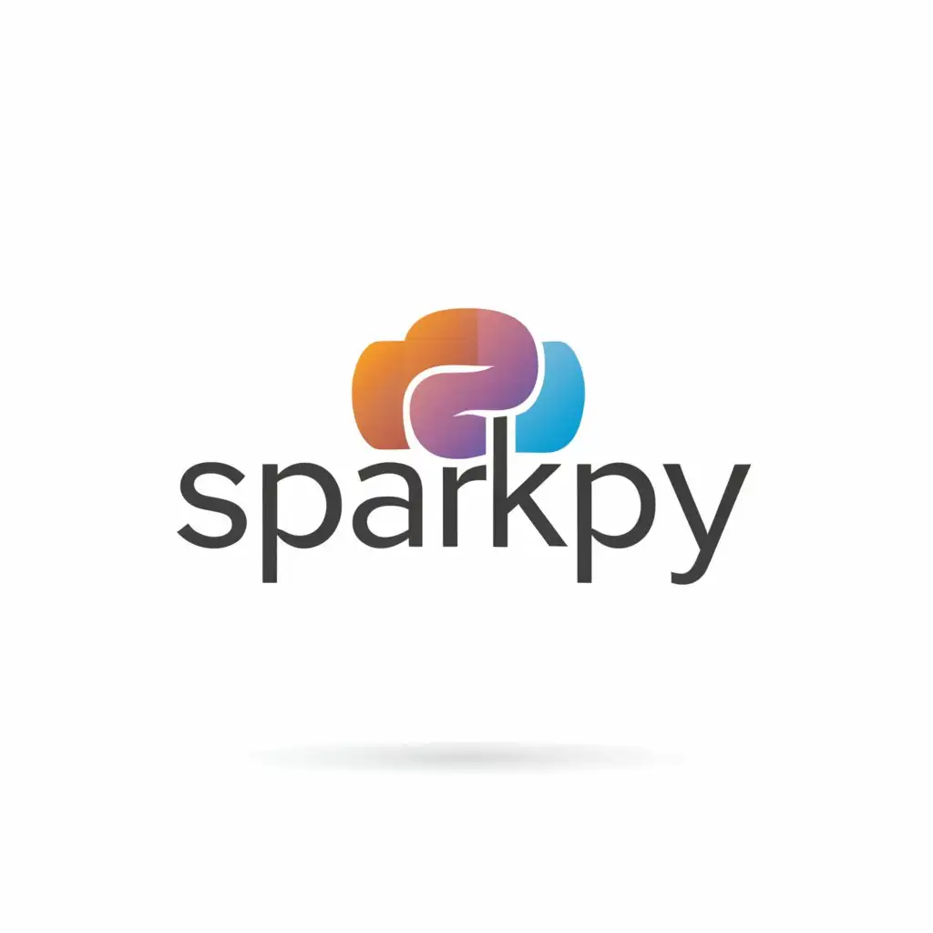 a logo design,with the text "SPARKPY", main symbol:PYTHON logo,Moderate,clear background