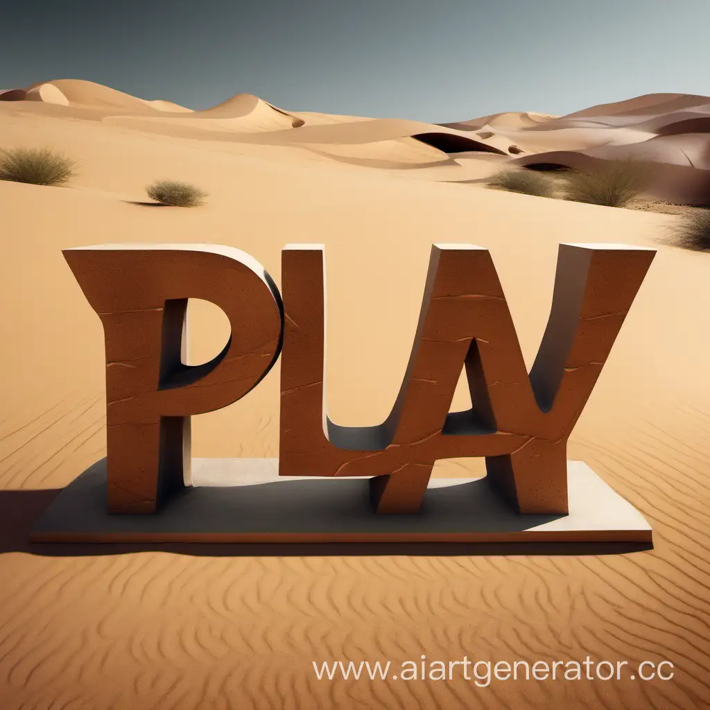 Надпись "Play" шрифта и стиль похож на пустыню интерфейс
