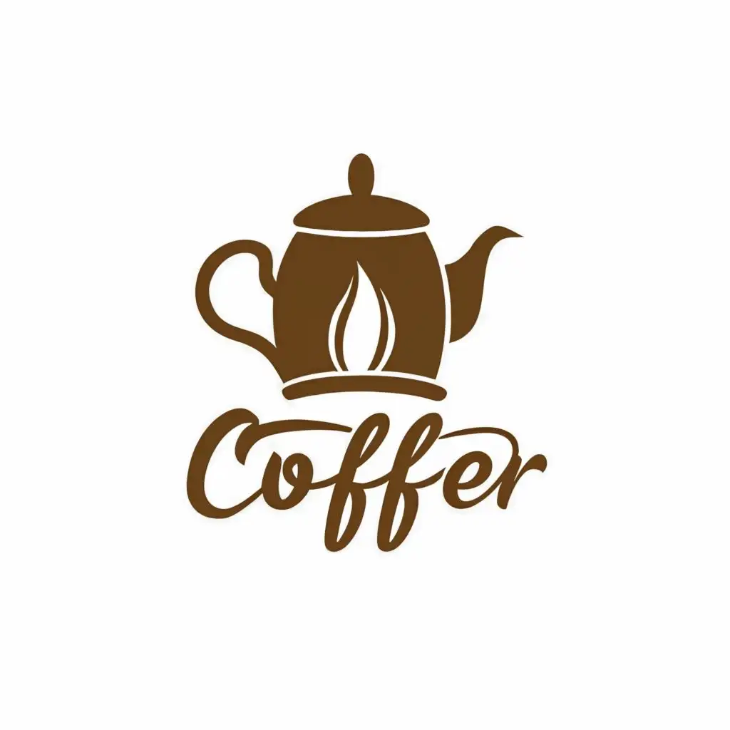 logo, Coffee pot, with the text "Coffer", typography, be used in Restaurant industry