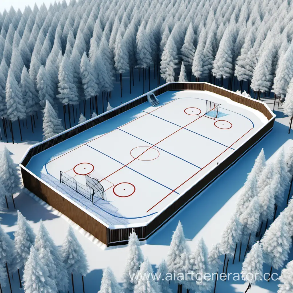 Enchanting-Forest-Ice-Rink-Aerial-3D-Model
