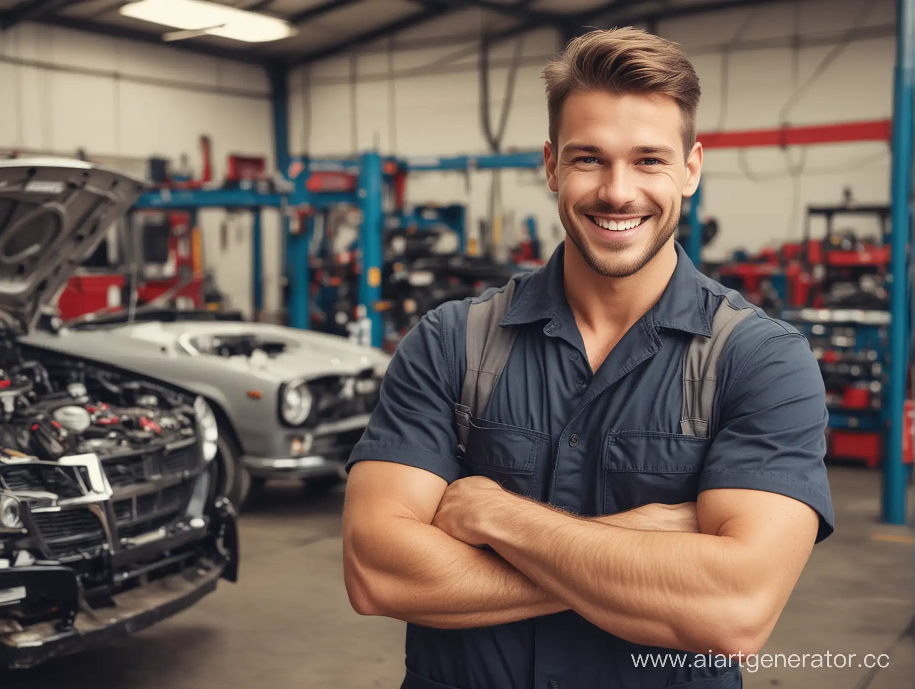 Joyful-Auto-Mechanic-in-Workshop