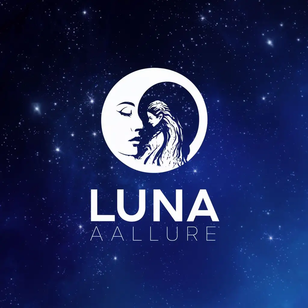 LOGO-Design-for-Luna-Allure-Mystical-Moon-and-Feminine-Silhouette-with-Elegant-Typography