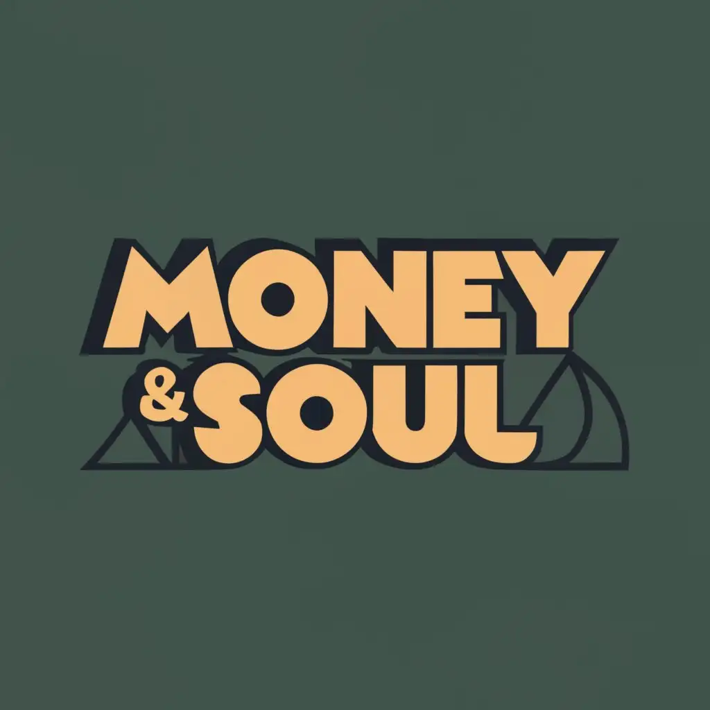 logo, Money and Soul, with the text "Money and Soul", typography