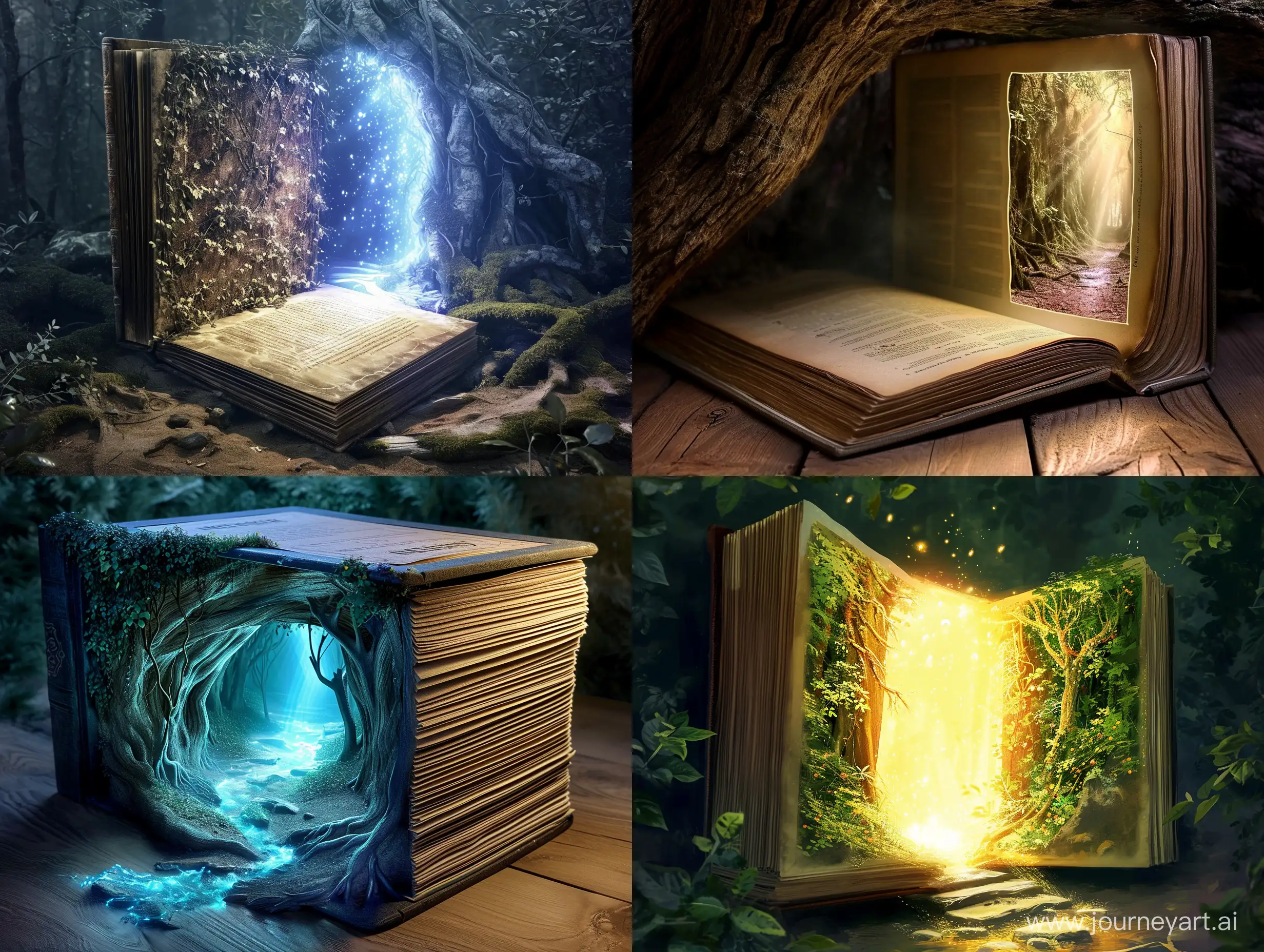 Enchanting-Portal-to-an-Ancient-Forest-Revealed-Through-Magical-Book-Pages
