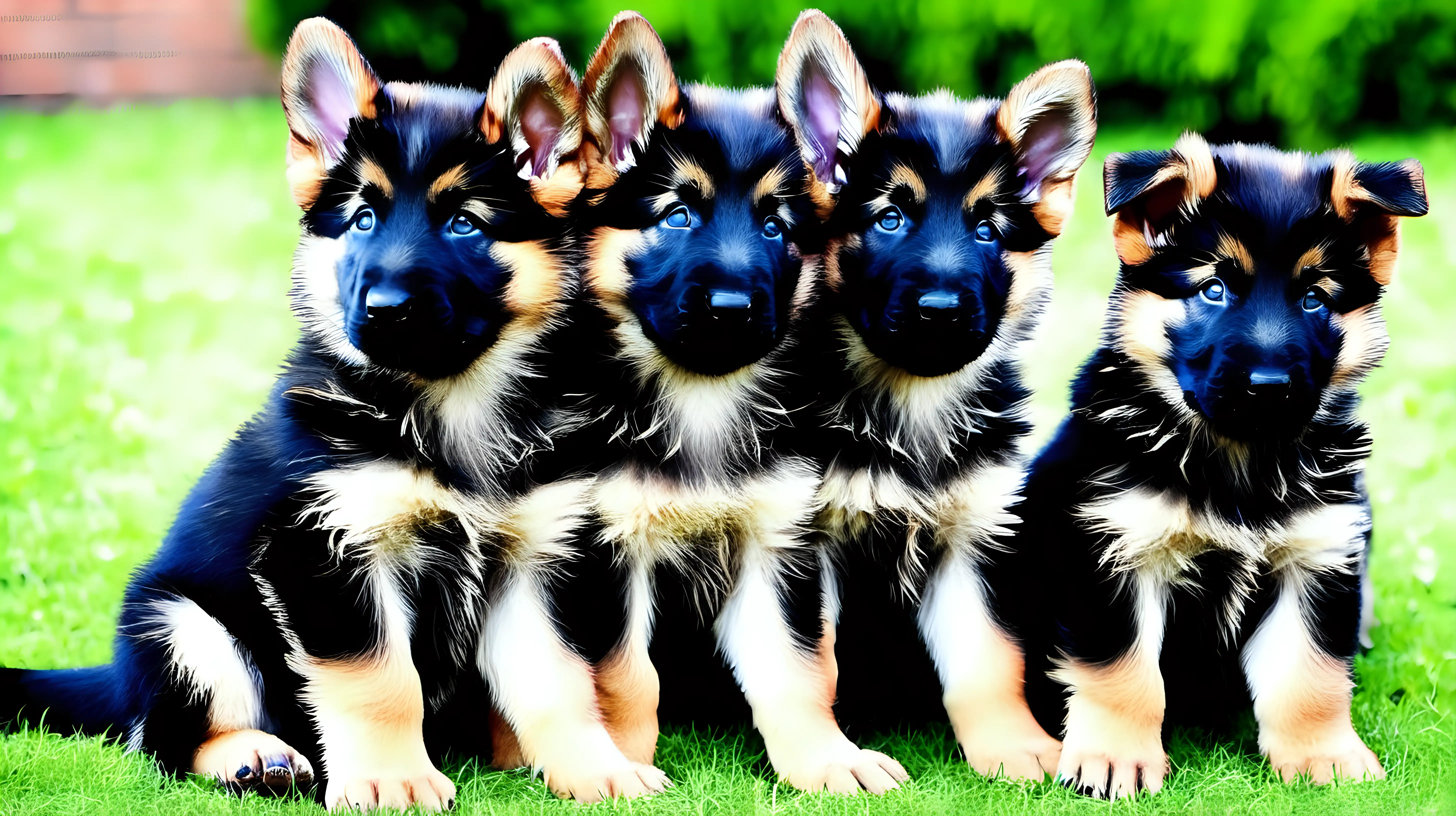 Affectionate German Shepherd puppies