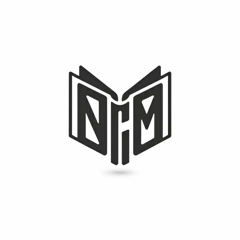 Logo-Design-for-NCM-Modern-TechInspired-Typography-with-Book-Symbol