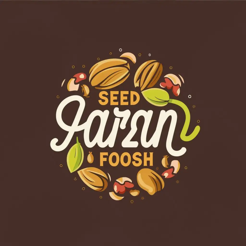 logo, nuts, with the text "seyed arzan forosh", typography