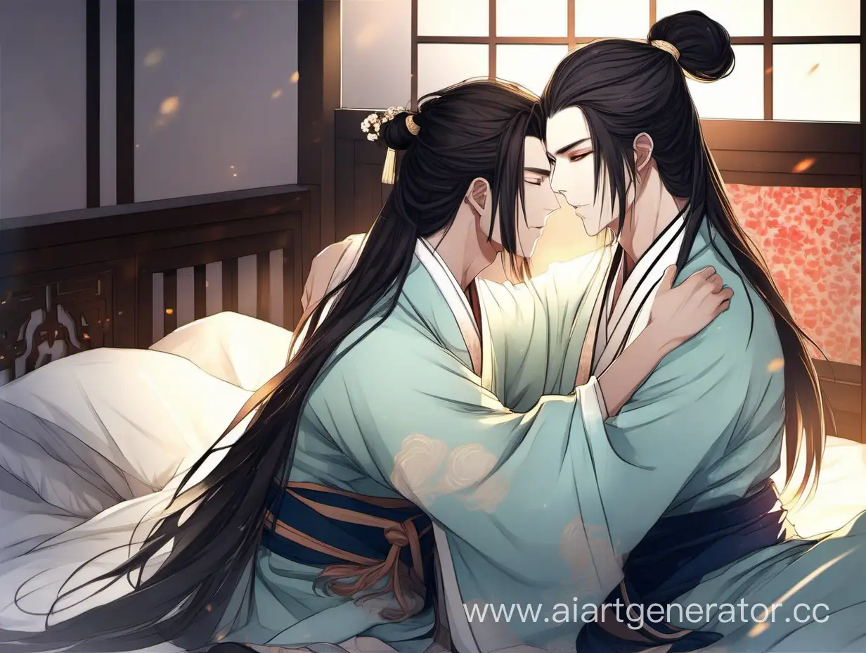 Intimate-Embrace-of-Two-Men-in-Traditional-Hanfu-Attire