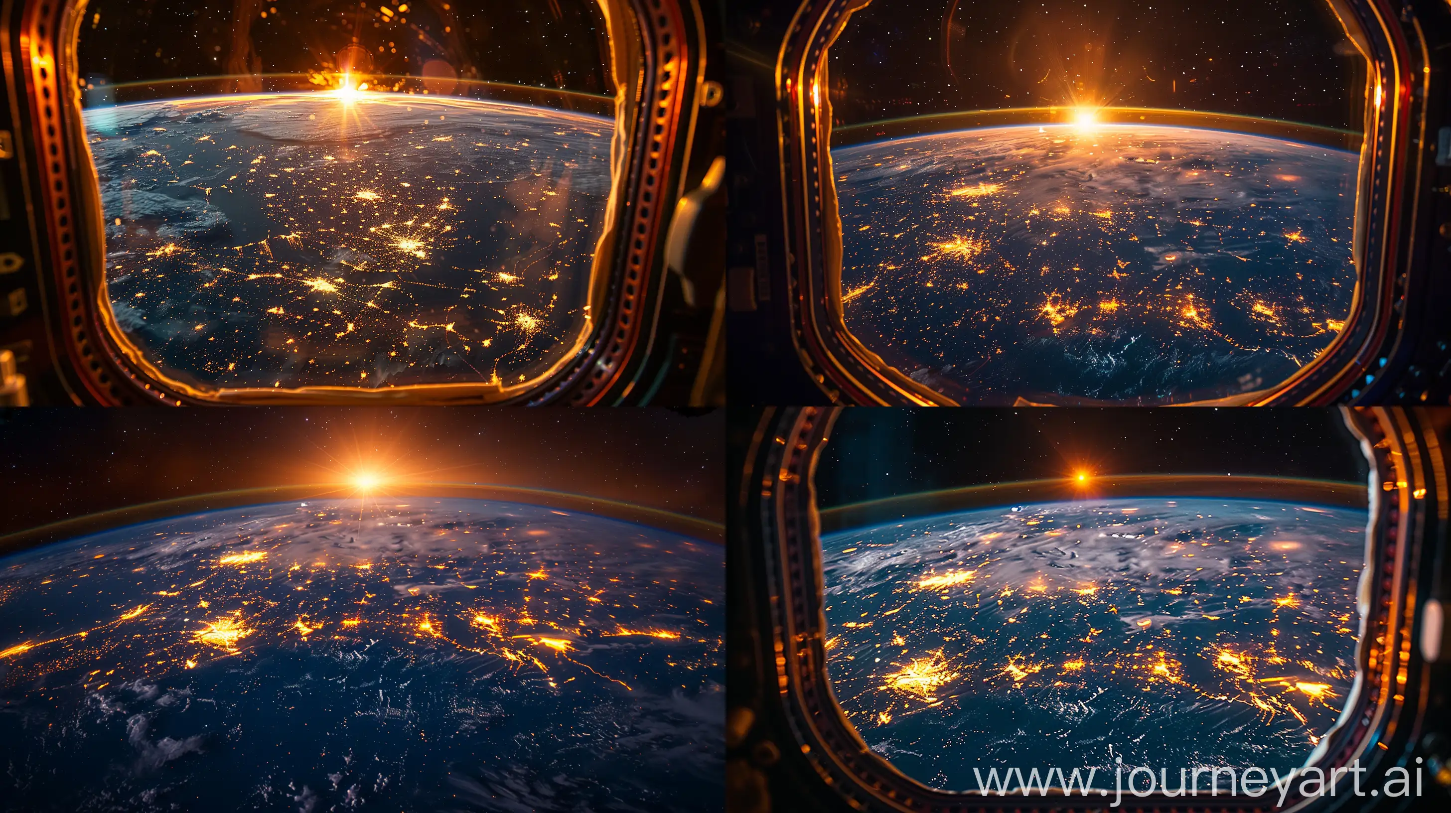 Breathtaking-View-Earth-from-Space-with-Indias-Night-Lights-and-Morning-Sun-Glow