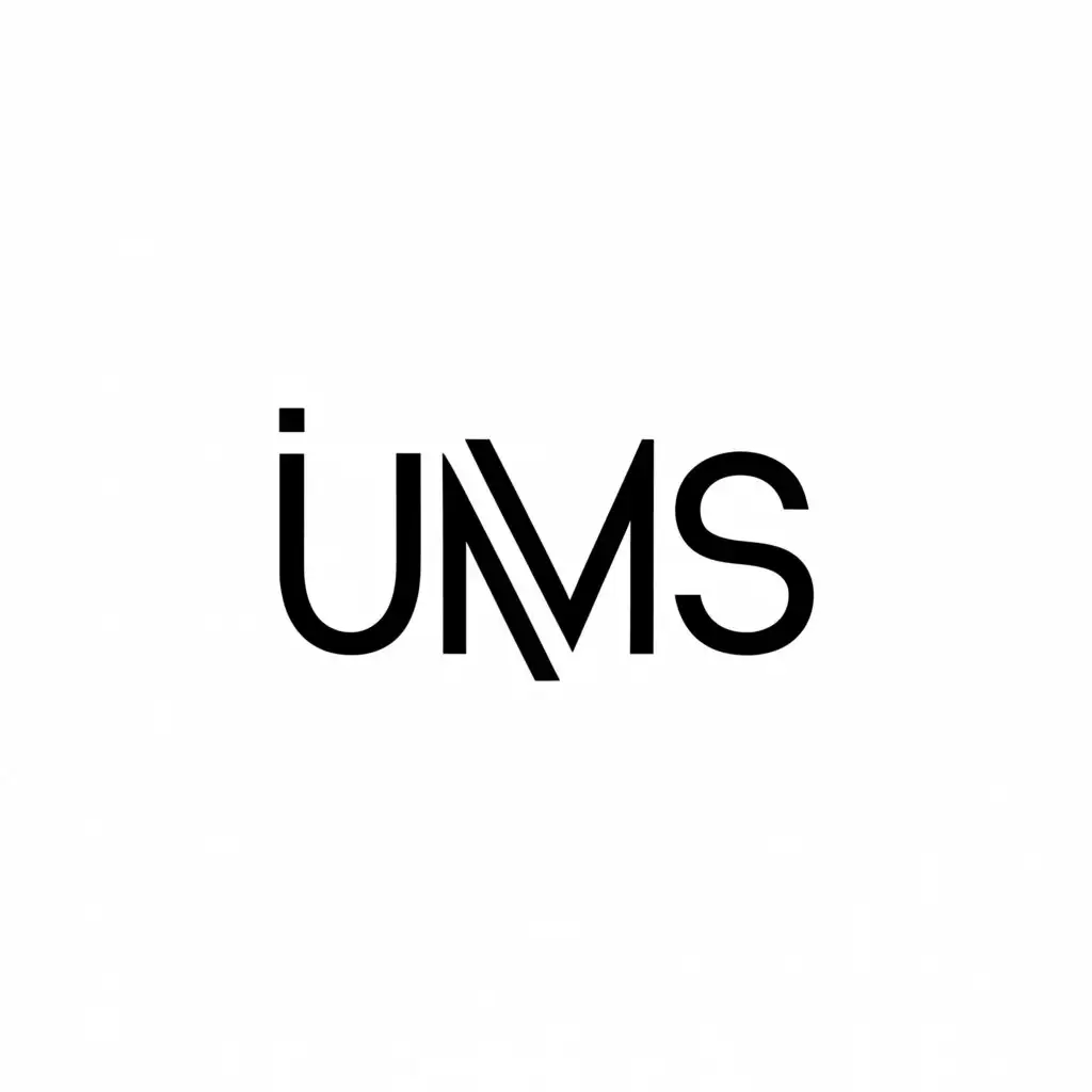 a logo design,with the text "Ini.UMS", main symbol:UMS,Minimalistic,be used in Technology industry,clear background