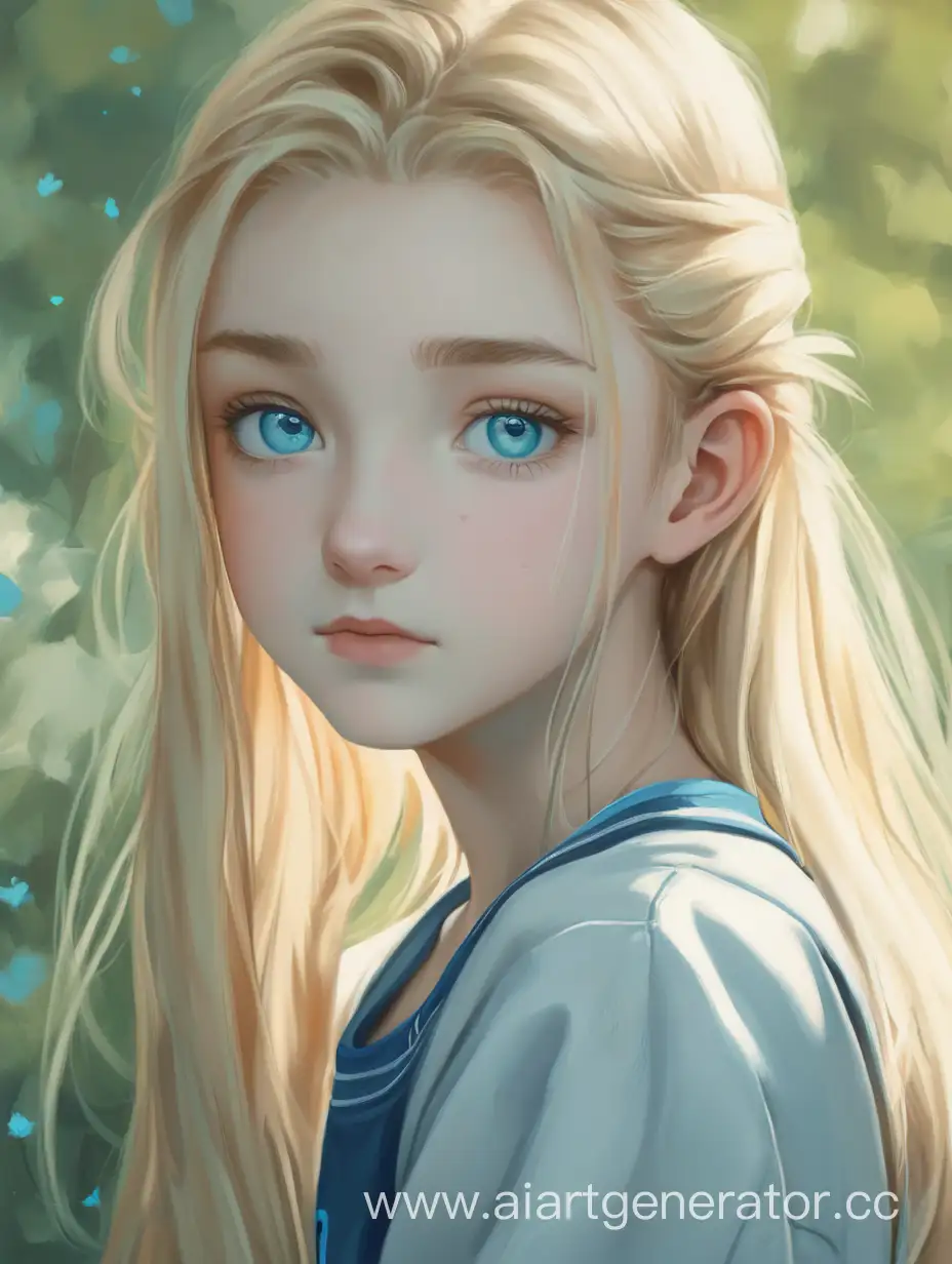 Portrait-of-a-Serene-15YearOld-Girl-with-Gentle-BlueGreen-Eyes-and-Blonde-Hair
