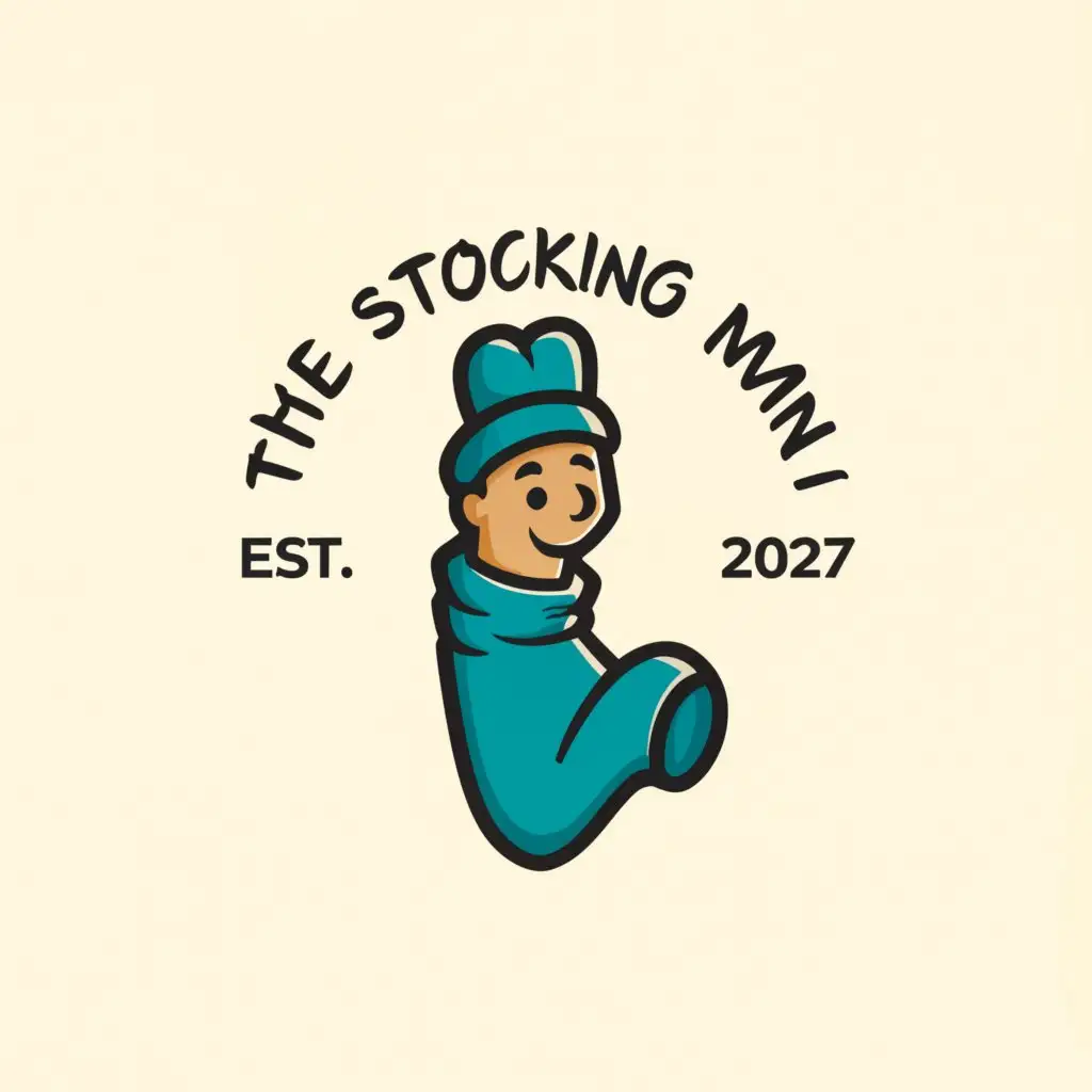 a logo design,with the text "The Stocking Man", main symbol:Man that is a sock,complex,be used in Retail industry,clear background