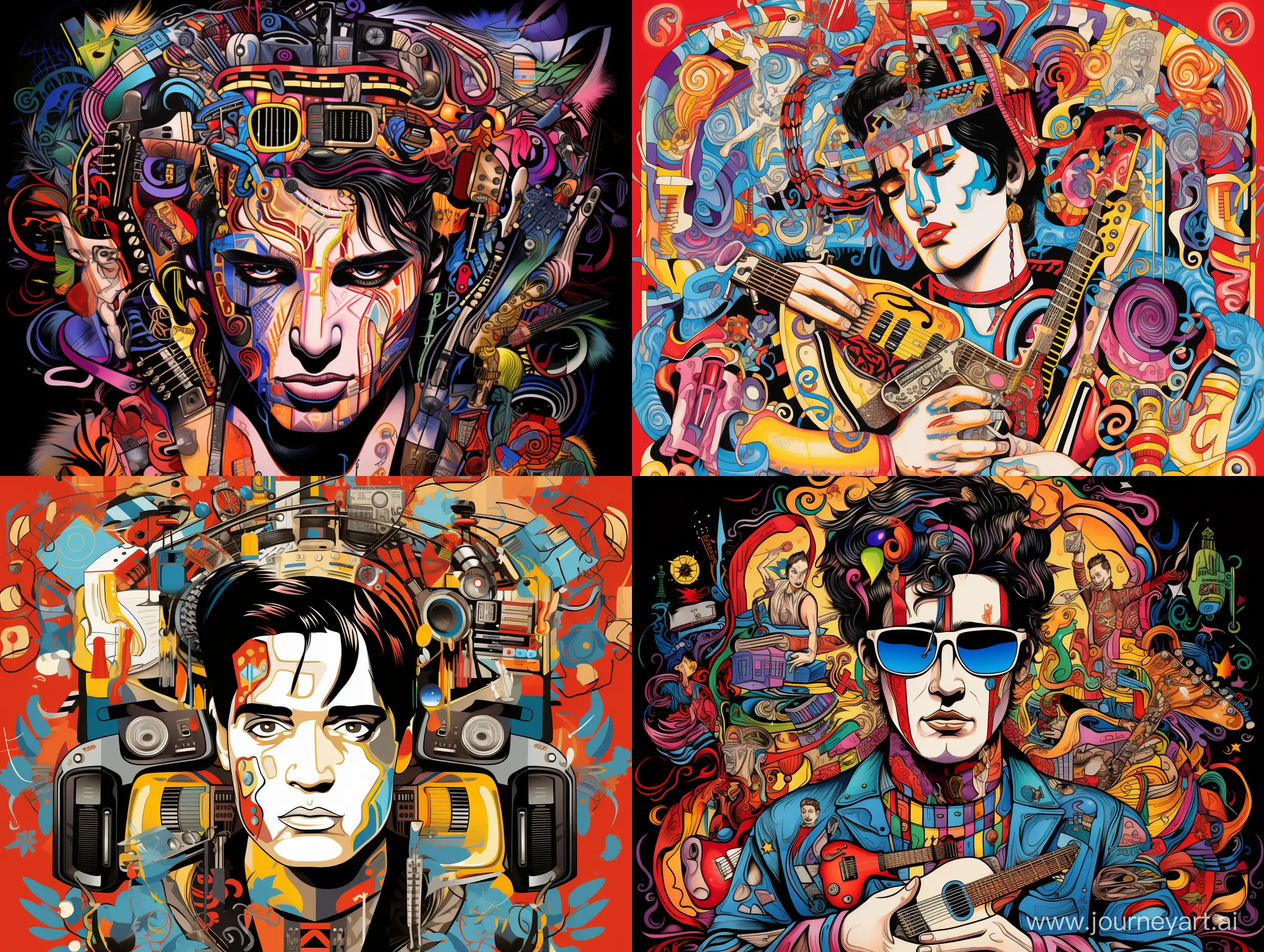 Elvis-Presley-Portrait-with-Musical-Crown-Pop-Art-Masterpiece
