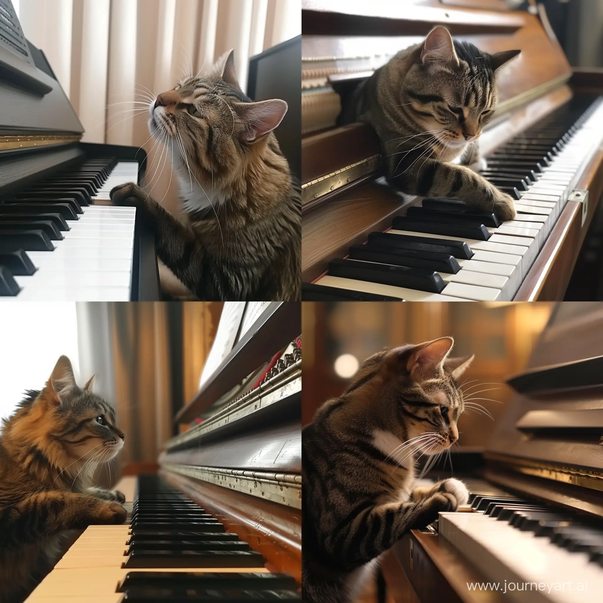 Adorable-Cat-Showcasing-Musical-Talent-with-a-Piano-Serenade