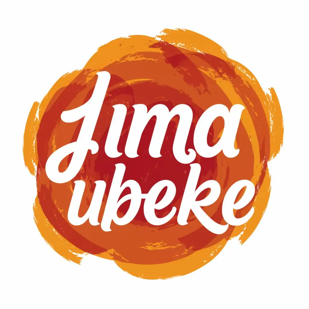 logo, warm, with the text "Ima Ubeke", typography