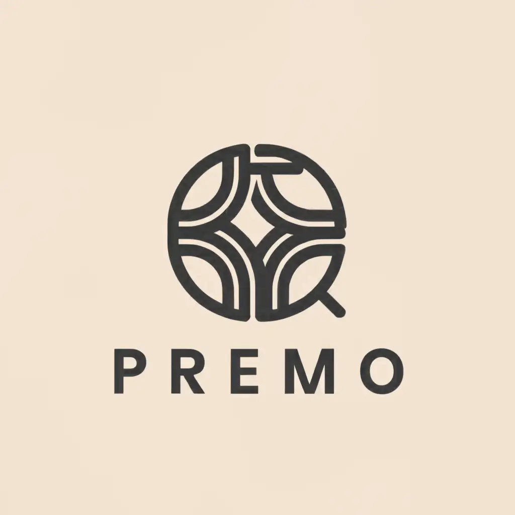 a logo design,with the text "Przemo", main symbol:circle for parts,Moderate,clear background