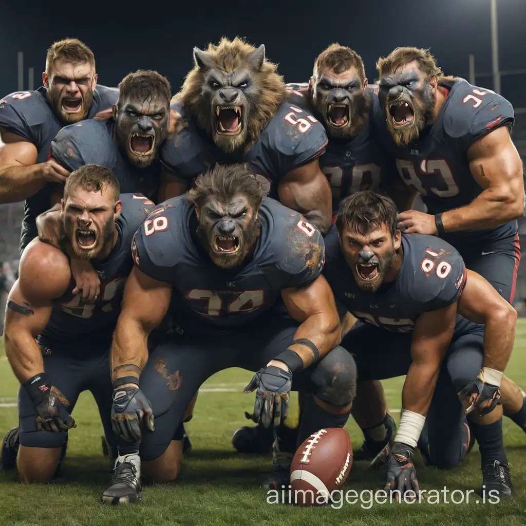 American-Football-Team-PostWerewolf-Encounter-Transformation