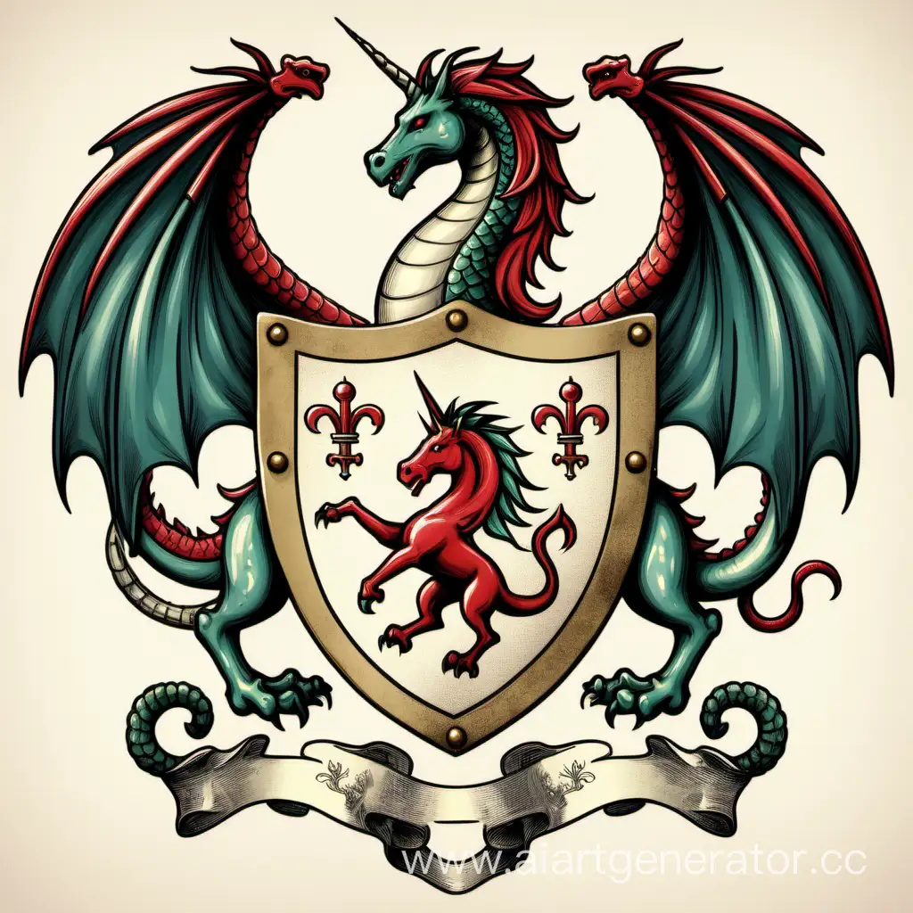 Majestic-Dragon-and-Unicorn-Coat-of-Arms-Art