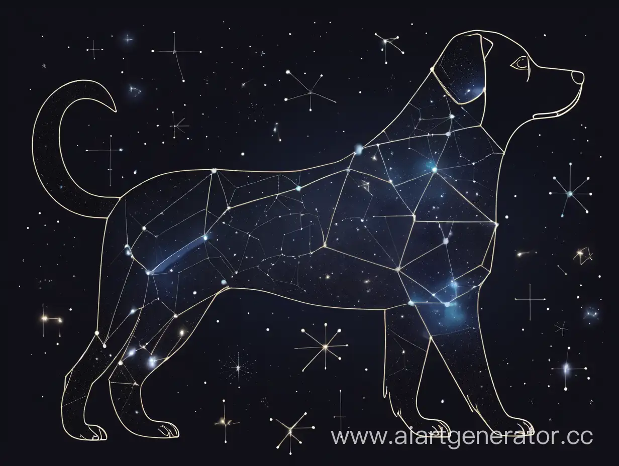 созвездие в виде собаки