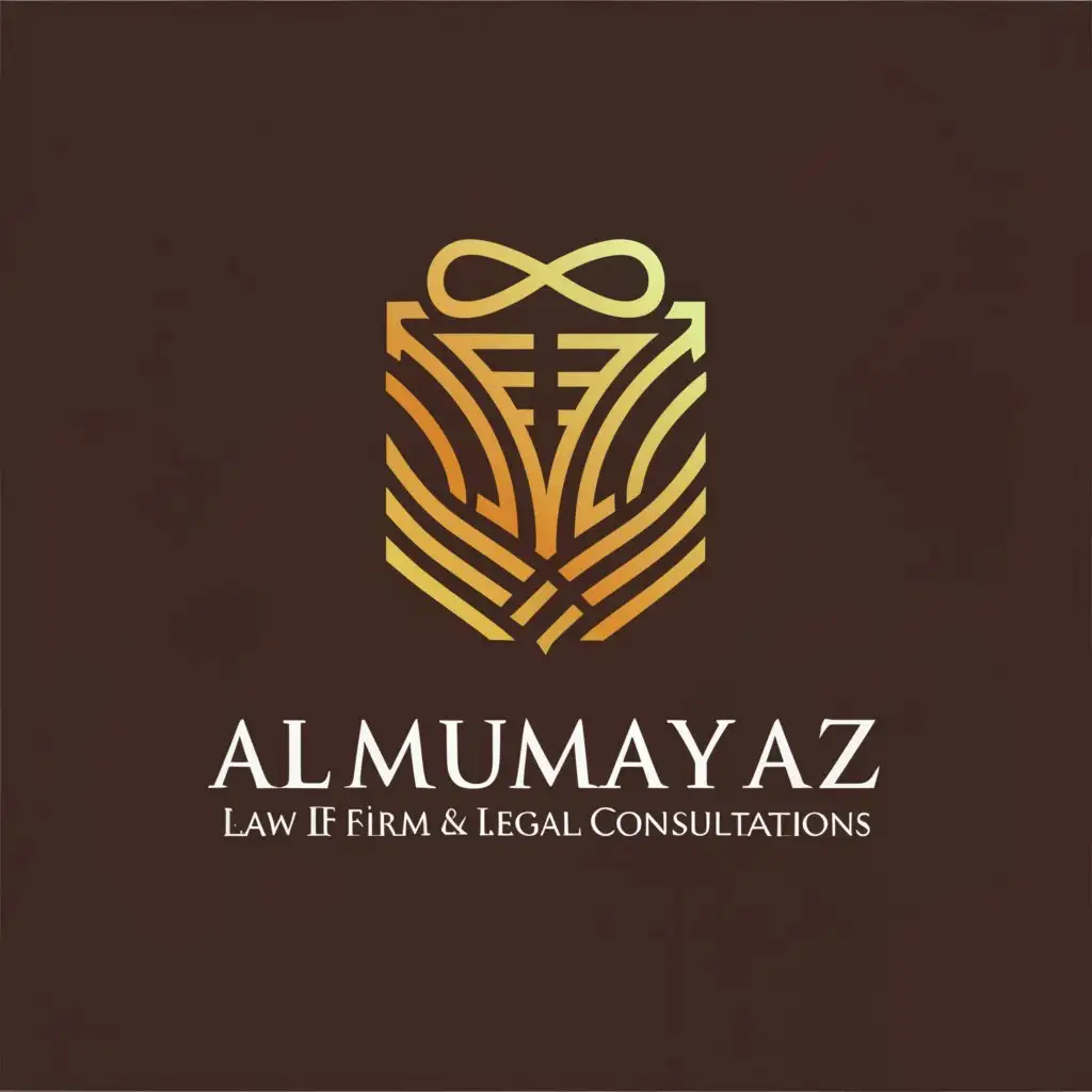 a logo design,with the text "AL MUMAYAZ LAW FIRM AND LEGAL CONSULTATIONS", main symbol:LAW FIRM AND LEGAL CONSULTATIONS,Moderate,be used in Legal industry,clear background
