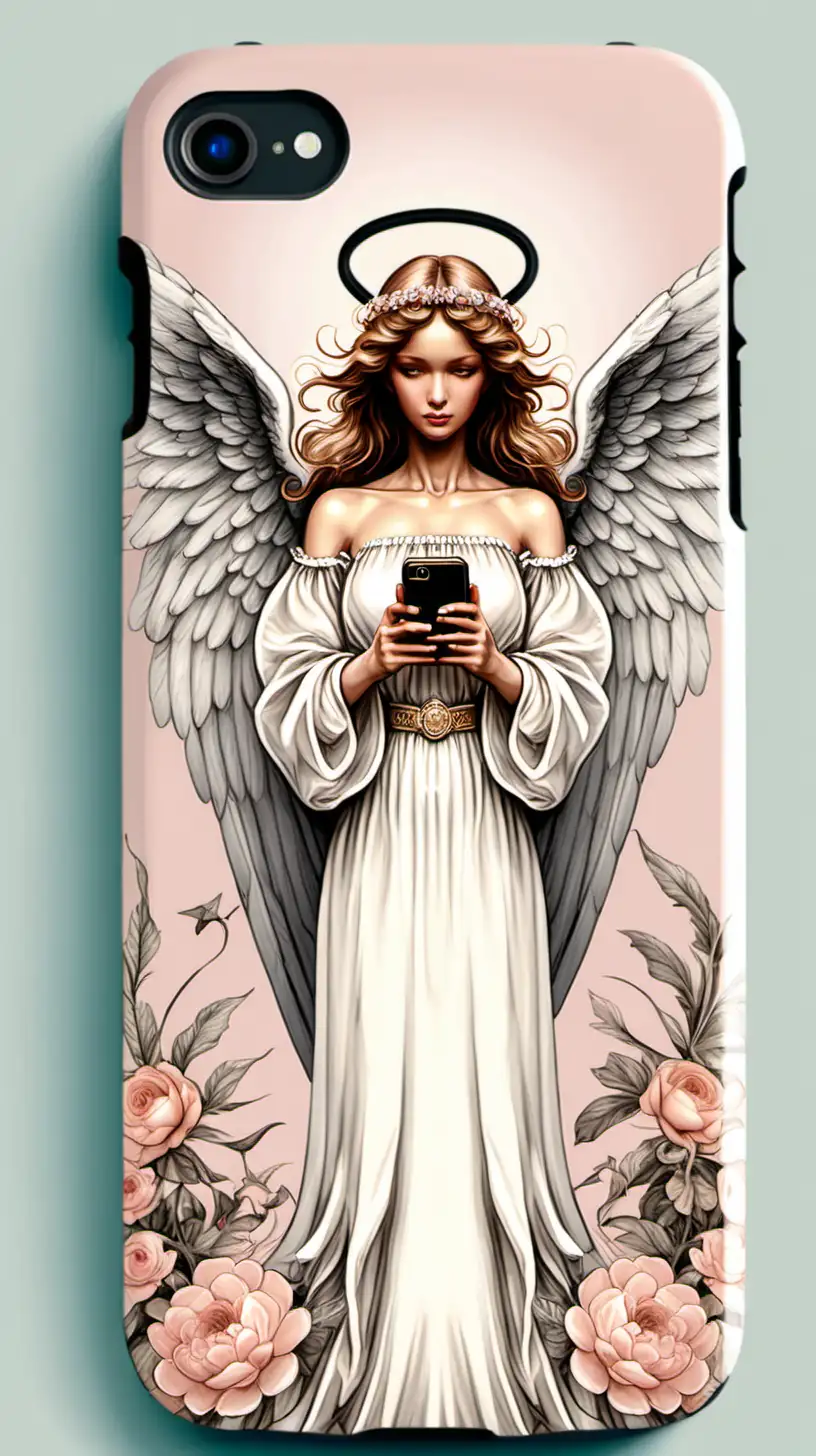 Elegant Angel Wings Feminine Phone Cover Design