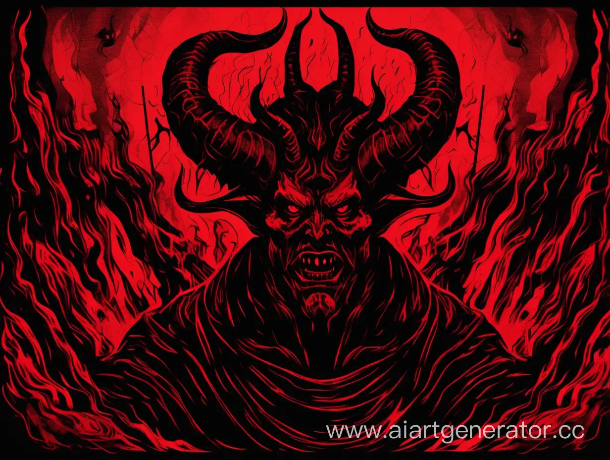 Dark-and-Mysterious-Depiction-of-Satan-in-Black-and-Red-Tones