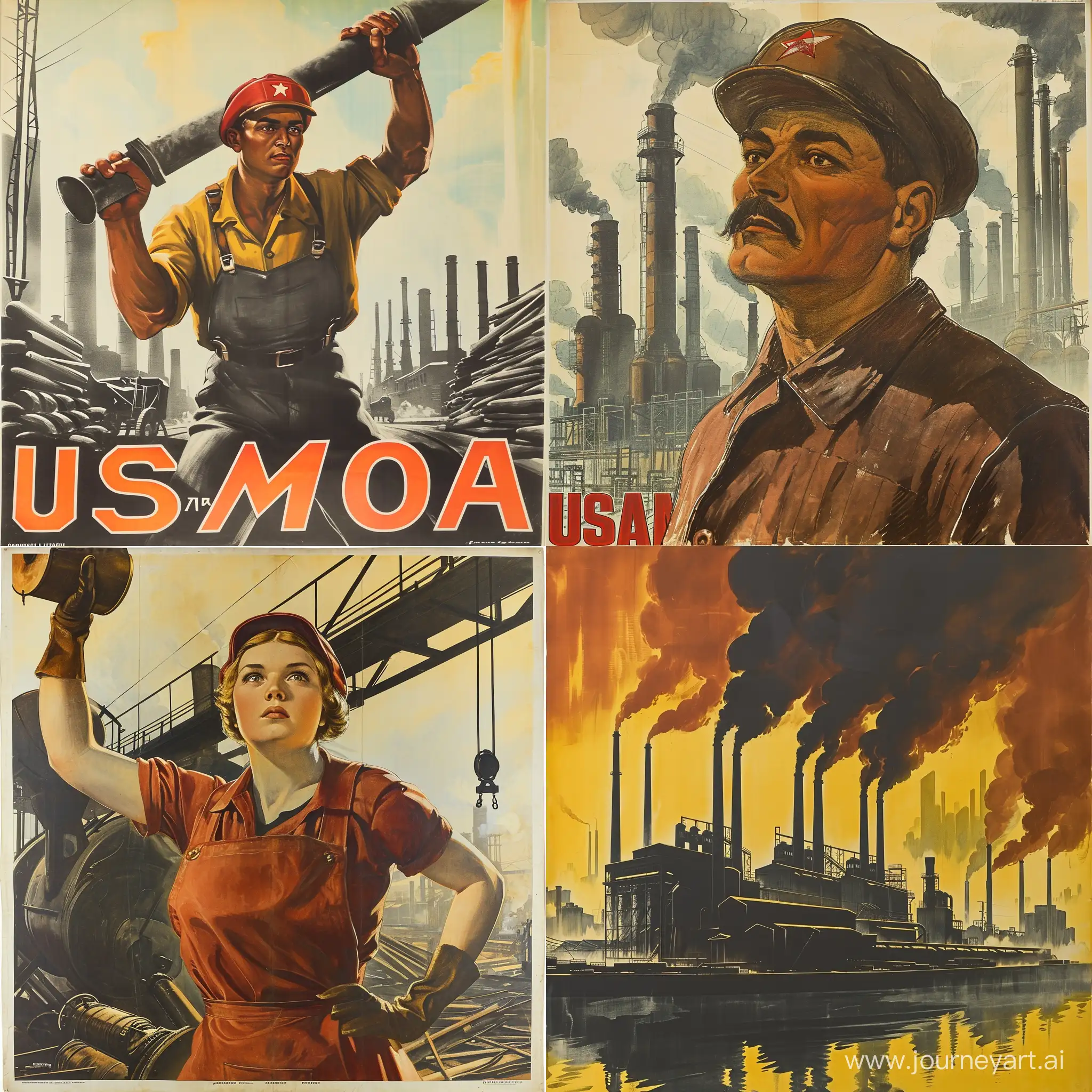 USSR-Agitation-1930-Industry-Poster