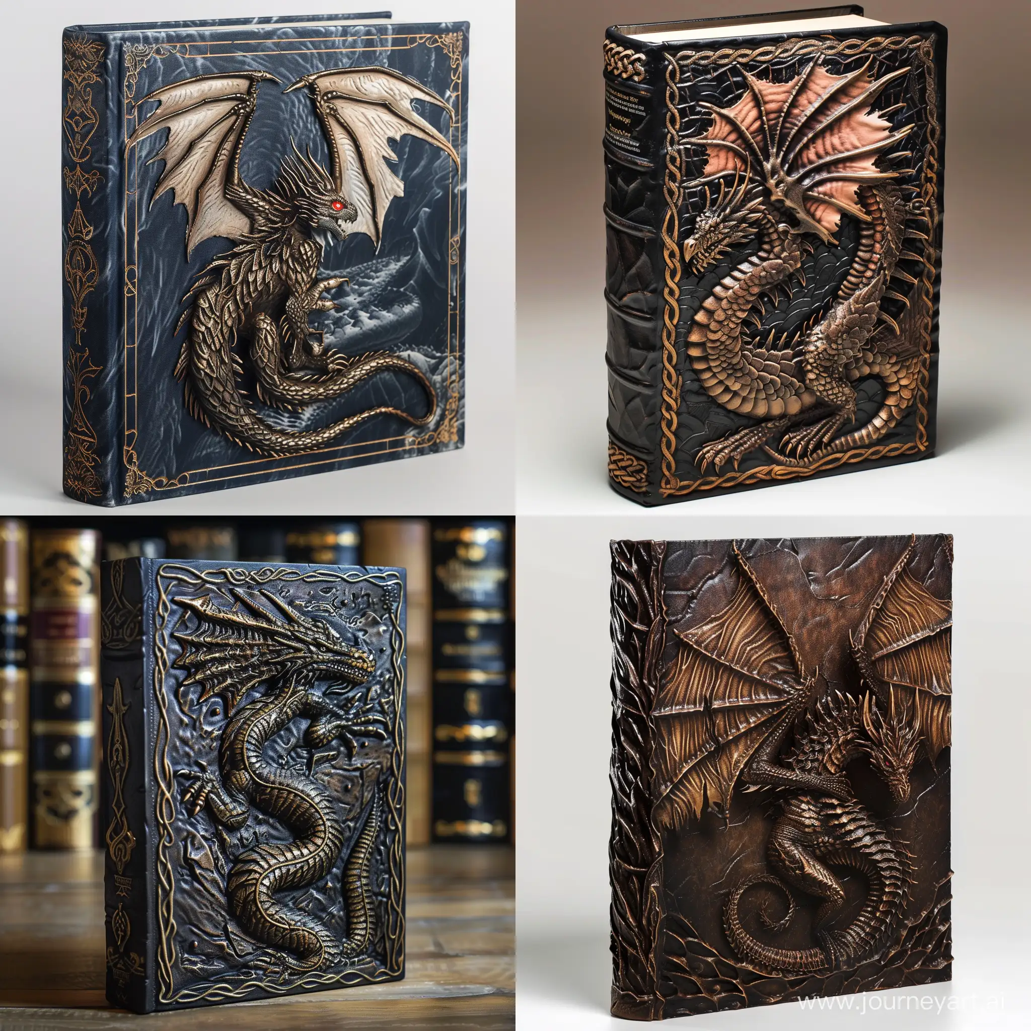 skin book cover with a wyrm depicted on it a dark fantasy style