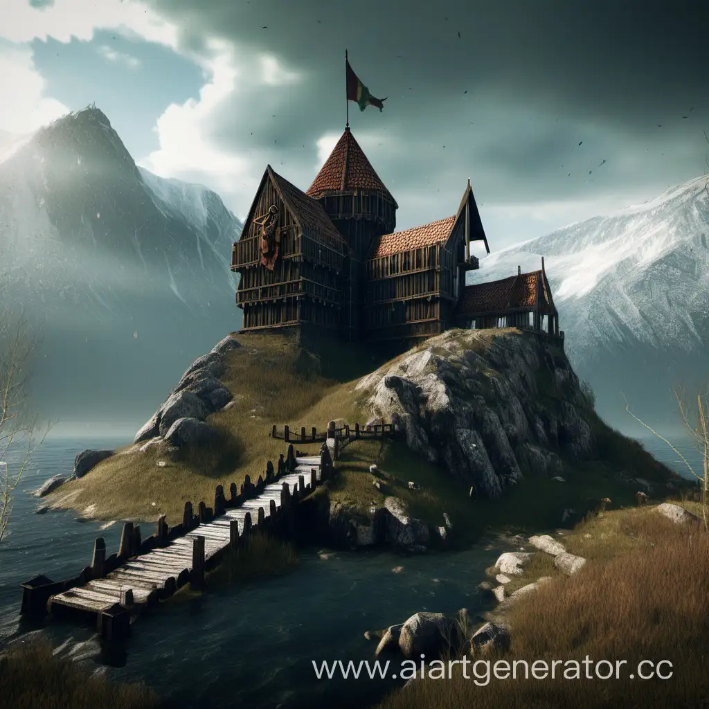 Замок Викингов в стиле игры ведьмак 3

