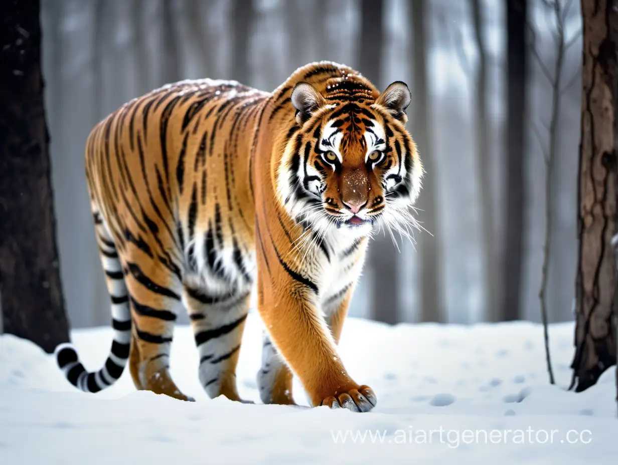 Amur-Tiger-Roaming-Majestic-Winter-Forest