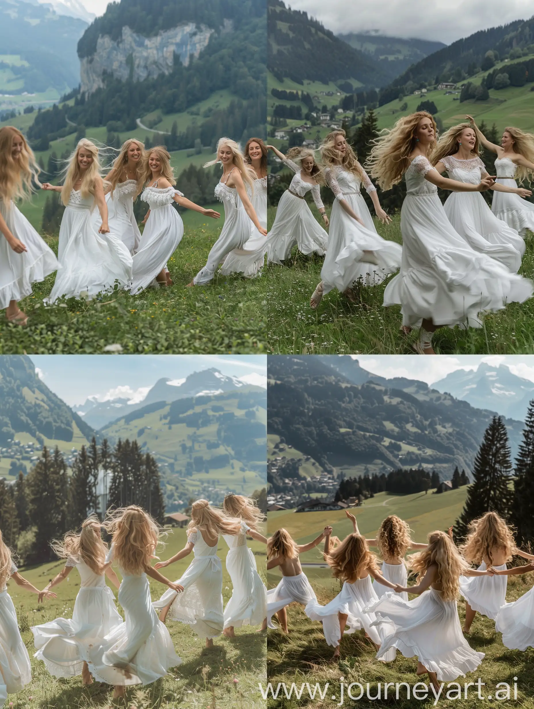 Elegant-Blonde-Women-Dancing-in-Swiss-Landscape-International-Womens-Day-Celebration