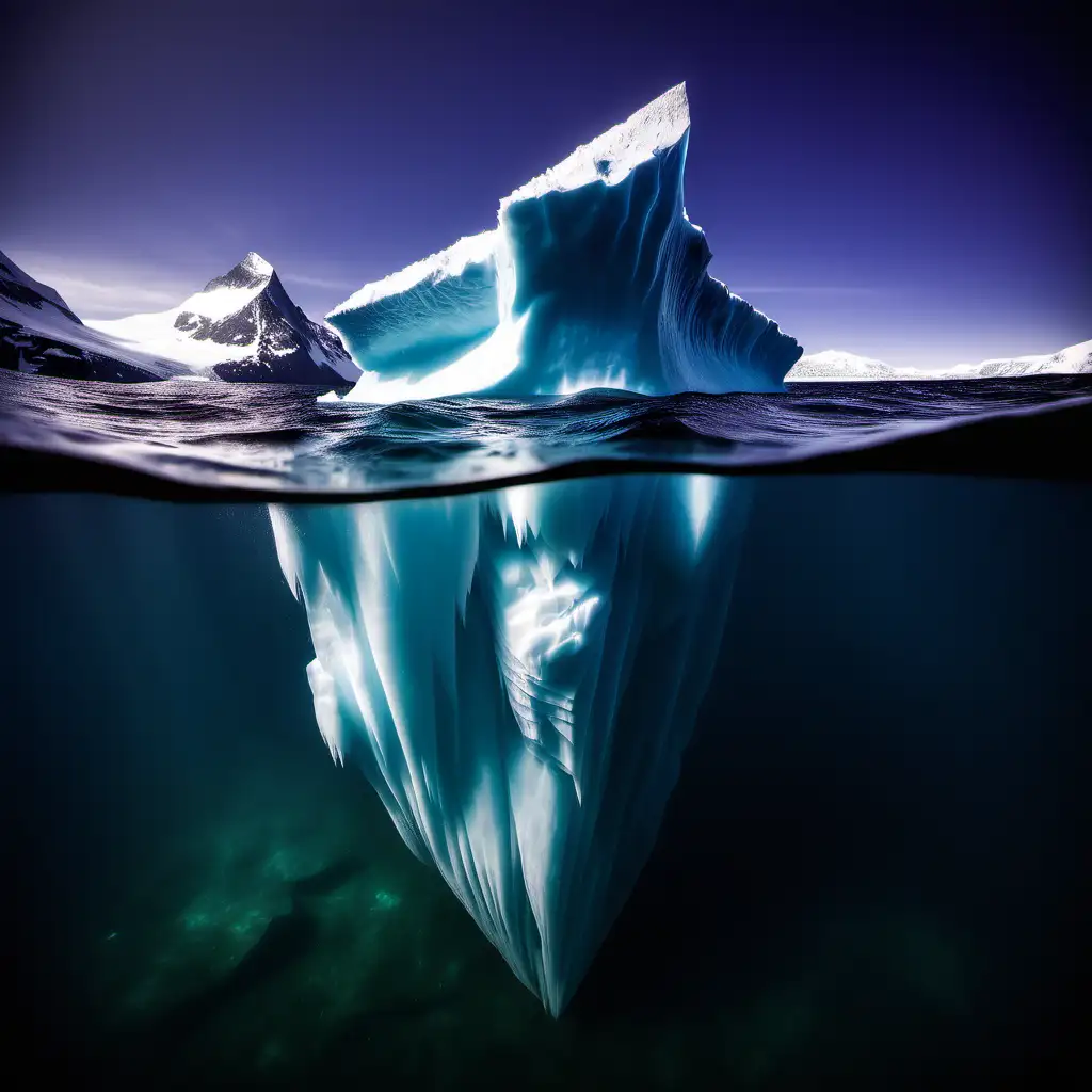 Majestic Underwater Iceberg Landscape