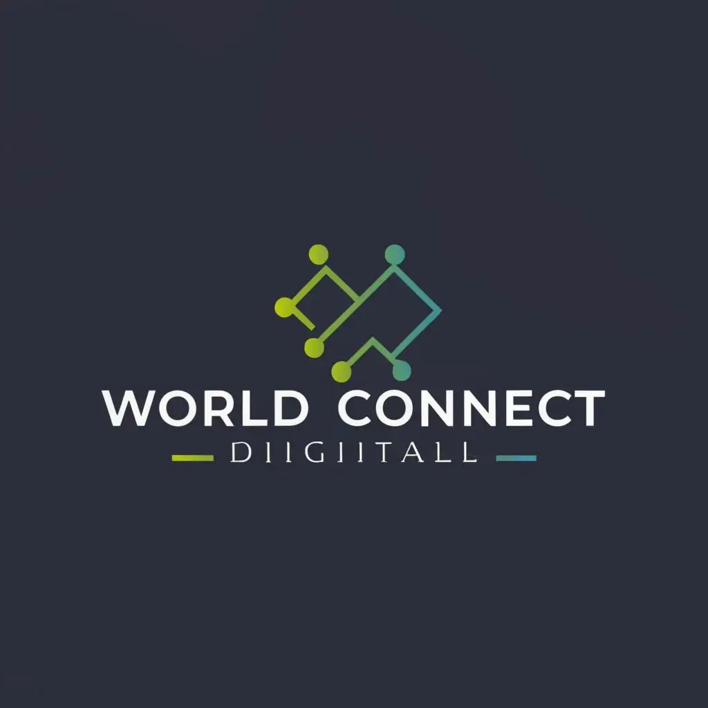 logo, letters, with the text "worldconnect digital", typography, be used in Technology industry