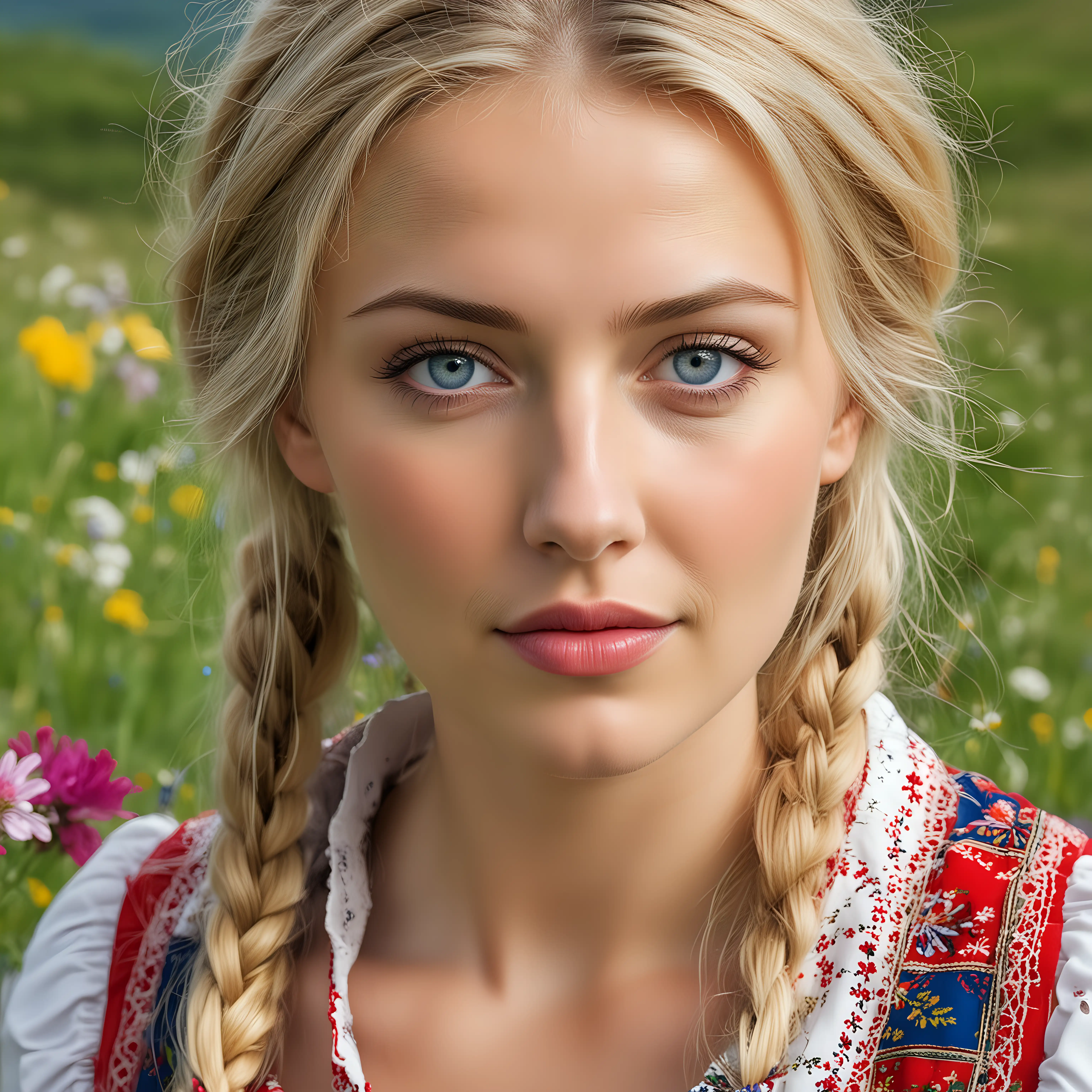 beautiful, Swiss woman with blond hair, beautiful large blue eyes, high cheek bones, pouty lips, 26 years old, dressed in Swiss tradition clothing, Swiss alps, spring wildflowers, Renoir, colorful, vivid, vibrant::5 high quality photo::2 35mm lens::1 sharp-focus::1 ISO 100::1 natural light::1 close up::1 --ar 2:3 --s 1000 --q 5


