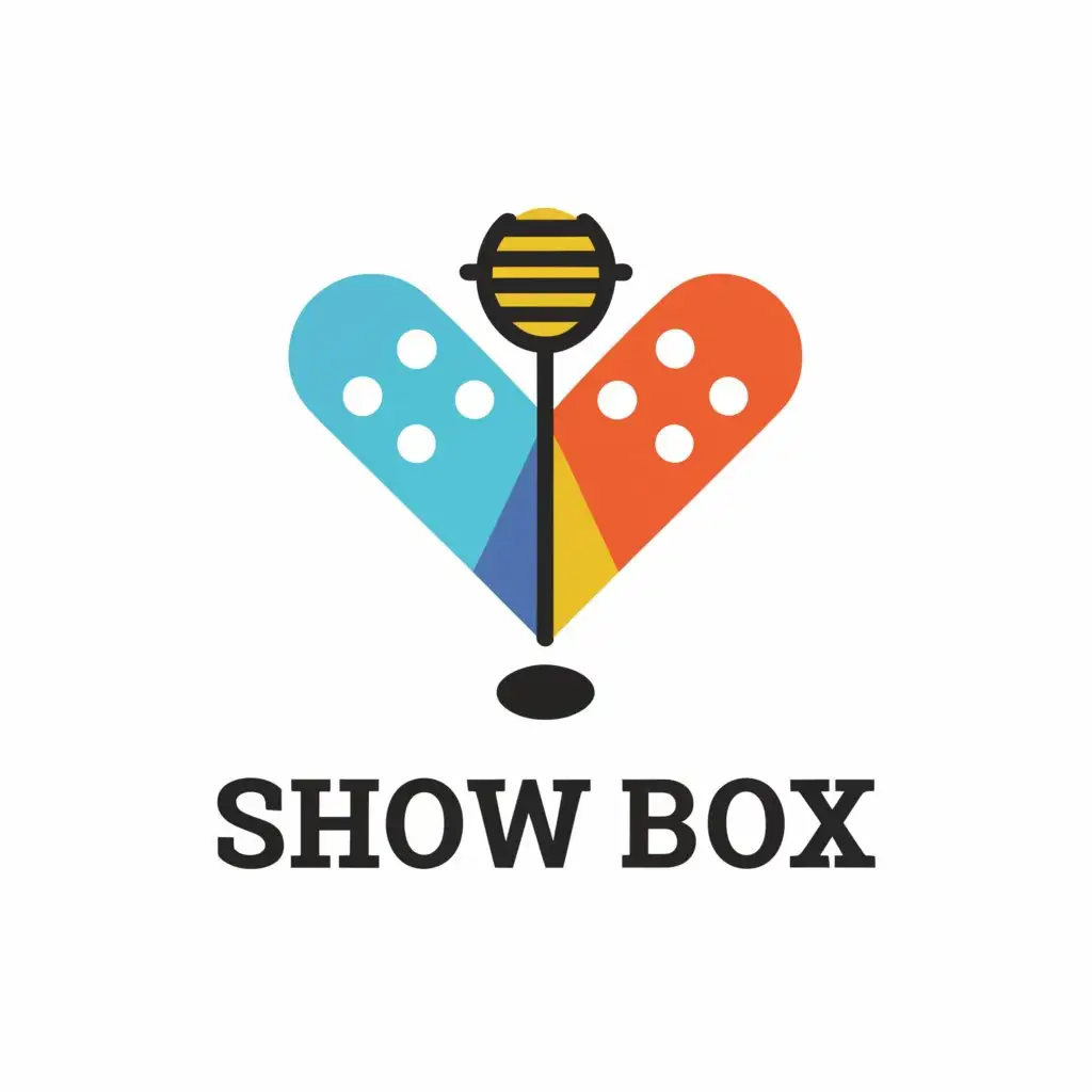 a logo design,with the text "Show Box", main symbol:Concerts Event’s , shows , Bands,Moderate,be used in Events industry,clear background